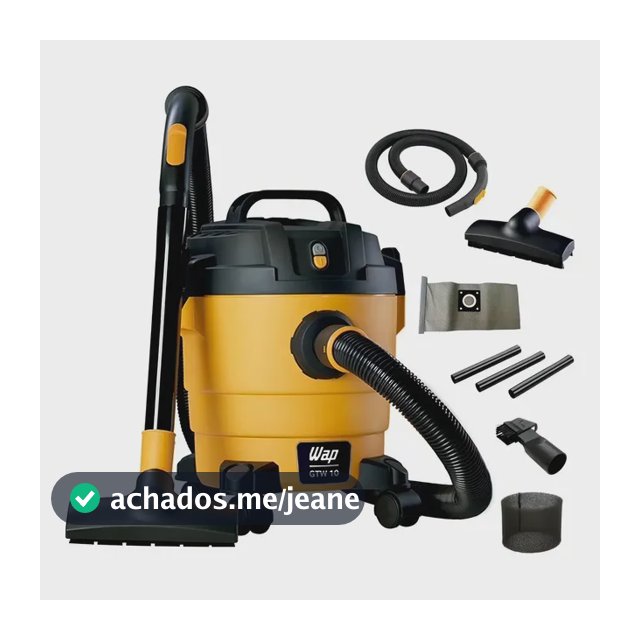 Aspirador Pó E Água 1400w 10 Litros Filtro Lavável Gtw10 Wap Cor Amarelo/preto 220v