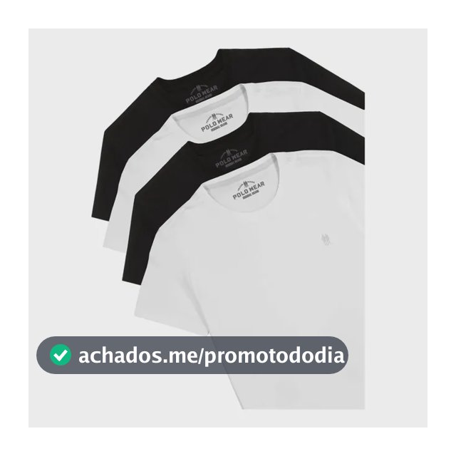 Kit 4 Camisetas Masculinas Polo Wear Sortido Sortido G Liso