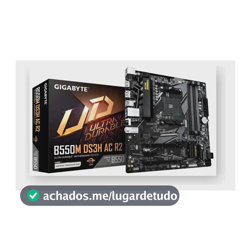 Placa Mae Gigabyte B550m Ds3h Ac R2 Preto