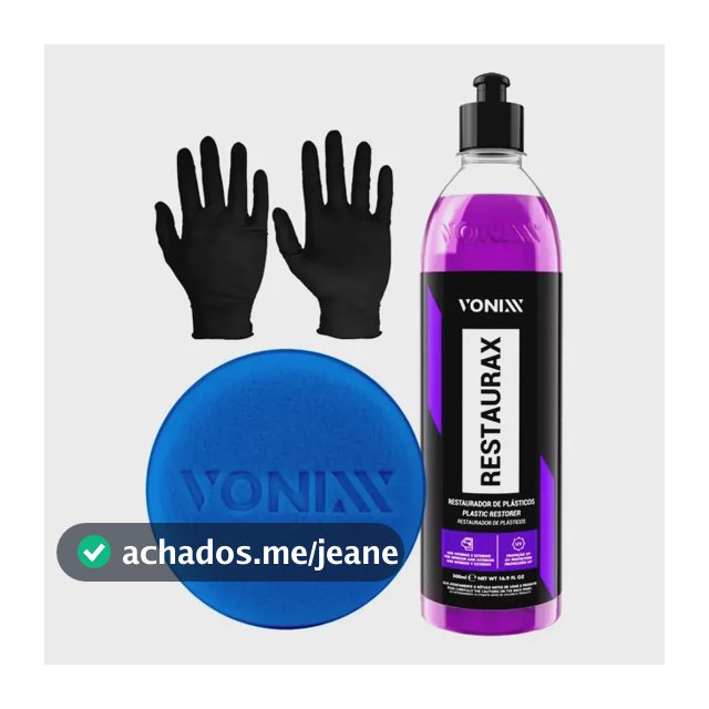 Restaurador de Plásticos Vonixx Restaurax 500ml Revitaliza e Protege