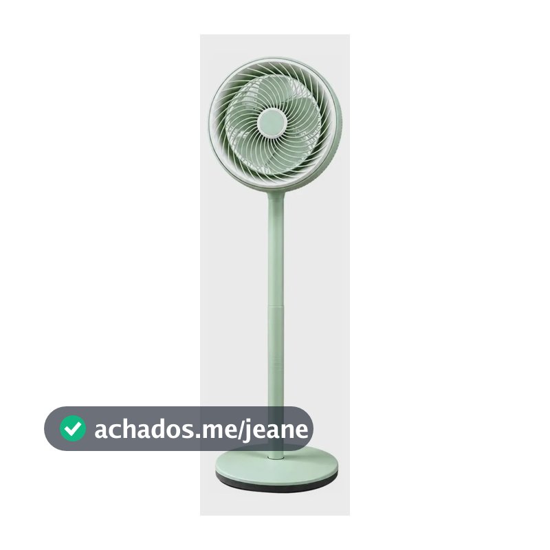 Ventilador De Coluna Silencioso 100w 5 Pás 3 Velocidades 25 Cm 60hz Verde-limão 127v 5