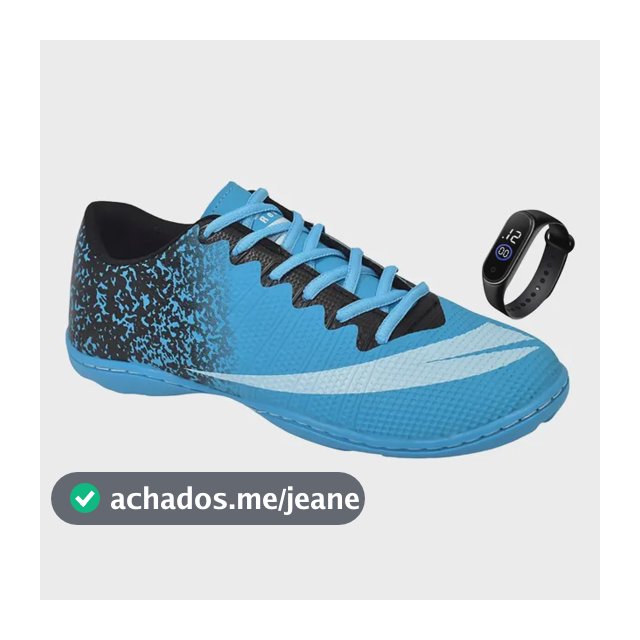 Chuteira Futsal Quadra Costurada Original Com Relogio