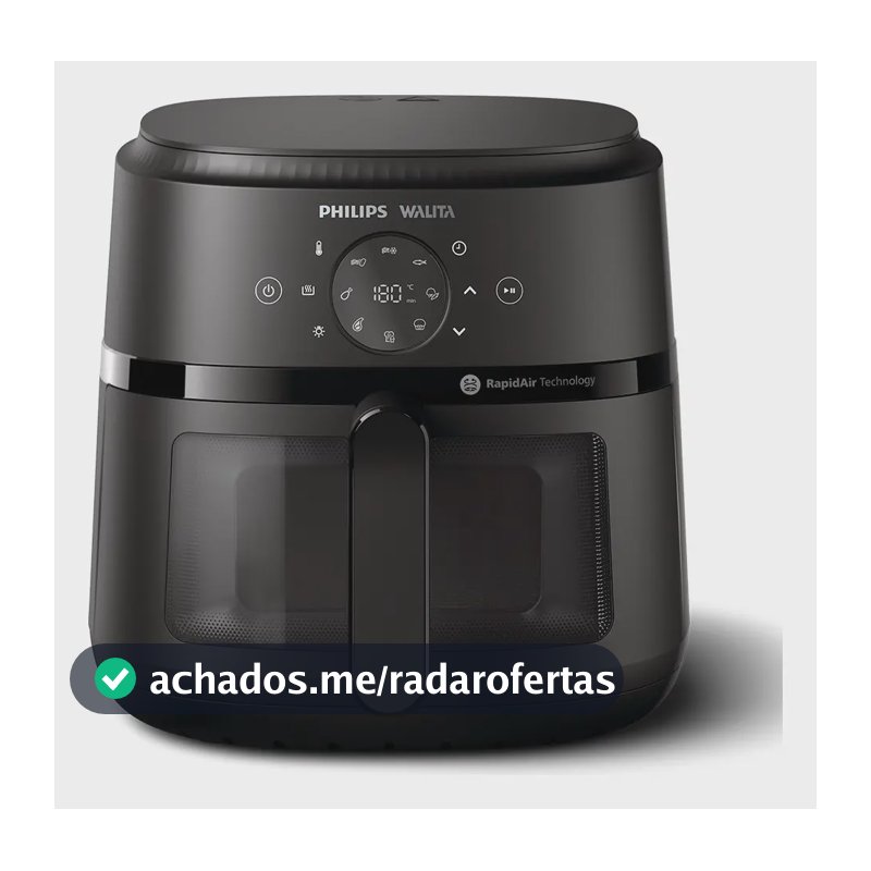 Fritadeira Airfryer Digital Philips Walita NA230/00 Negro