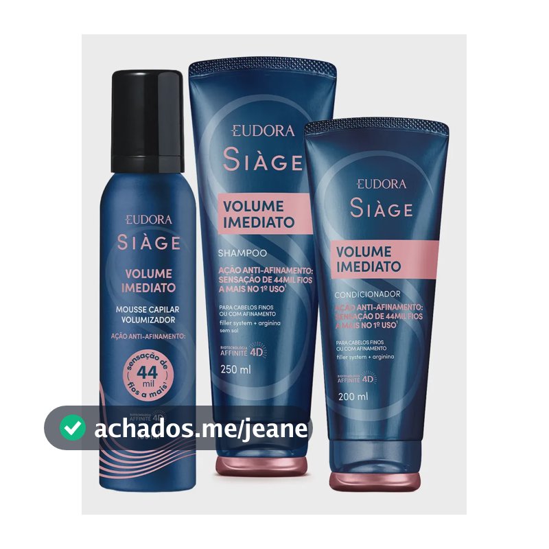 Combo Siàge Volume Imediato (3 Itens)