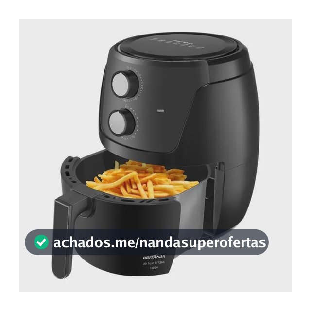 Air Fryer Britânia Bfr36a 4,2l Preta 63801129 Preto 220v