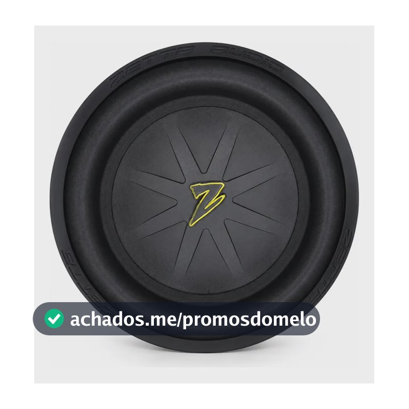 Zetta Audio Subwoofer V-12 950wrms Cinza 4 Ohms Novo 950rms Preto