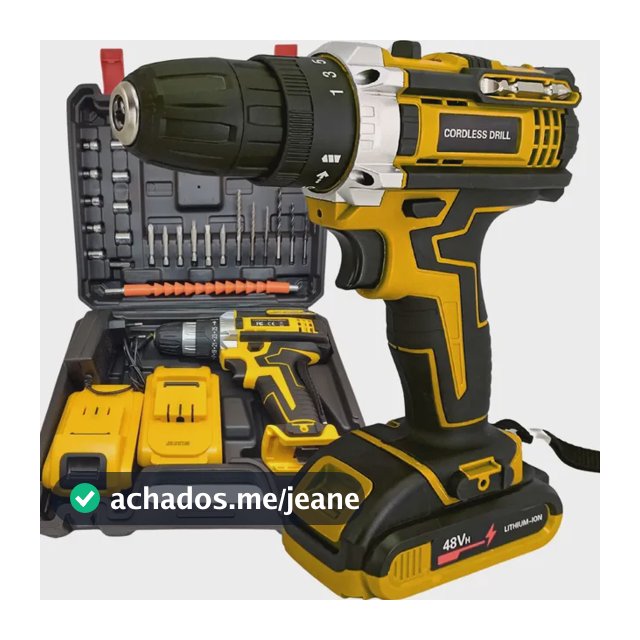 Furadeira E Parafusadeira Profissional Vem C/ 2 Baterias 48v