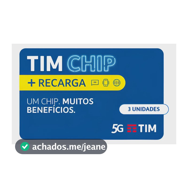 Tim Chip Kit 3 Unidades Com Recarga 3 Em 1