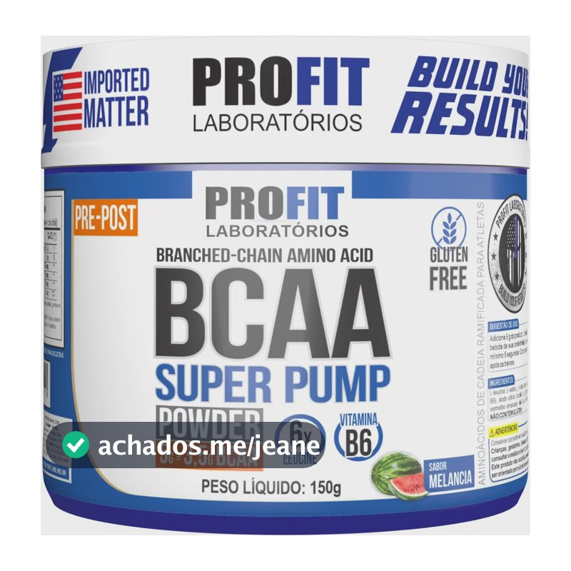 Bcaa 6:1:1 Em Pó Super Pump Powder 150g - Profit Labs Sabor Melancia