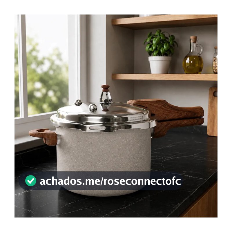 Panela Pressão 4,2l Indução Cerâmica 4 Válvulas Segurança Cor Cinza Claro