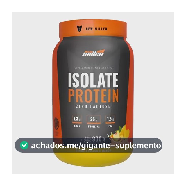Whey Isolado Zero Lactose Suplemento Em Pó 900g New Millen