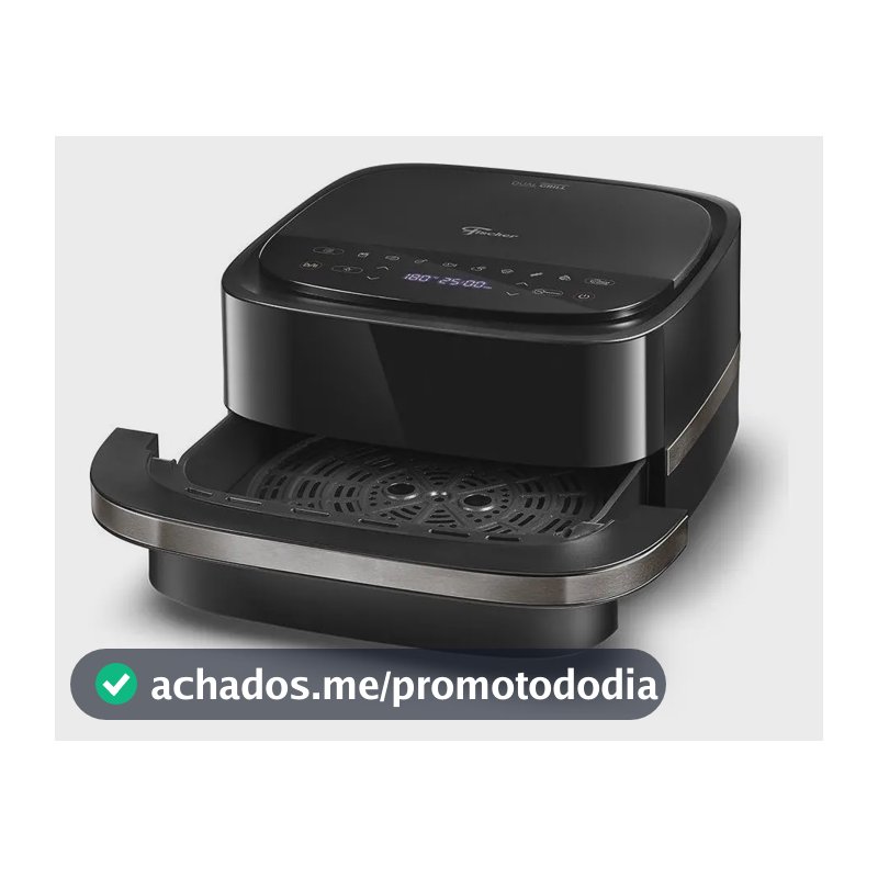 Fritadeira Elétrica Fischer Air Fryer Dual Grill 220v 4l Preto