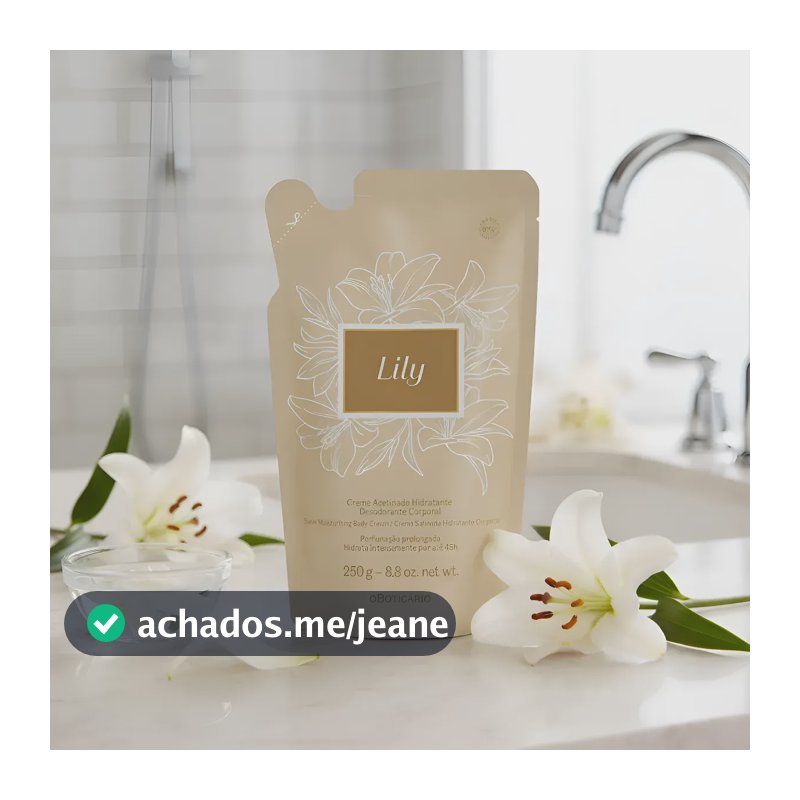 Refil Creme Acetinado Hidratante Desodorante Corporal Lily  Bouquet Floral