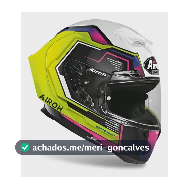Capacete Moto Pista Esportivo Airoh Gp550s Certificado Dot Amarelo/rosa Lisa Brilhante 55-56 S