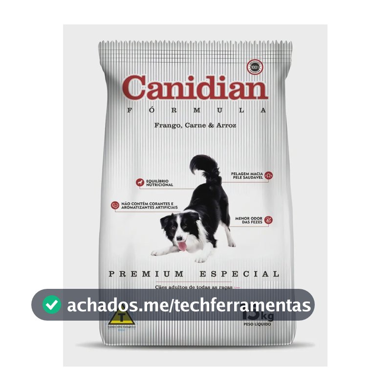 Ração Cachorro Canidian Fórmula Premium Especial Adulto 15kg