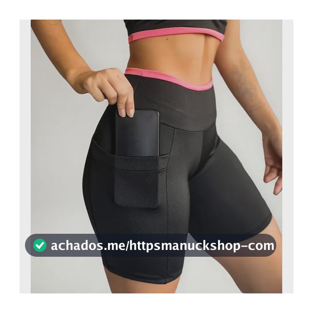 Short Academia Bermuda Feminina Fitness Ginástica Com Bolso