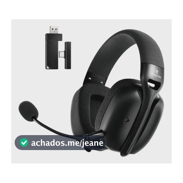 Fone De Ouvido Headset Gamer Sem Fio Titorion Mintak Pro Tri - mode (Wireless 2.4GHz , Bluetooth, Cabo) Ultraleve Preto