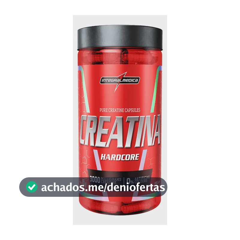 Creatina Integralmédica Hardcore em cápsula Sem sabor x 105g de 120 un
