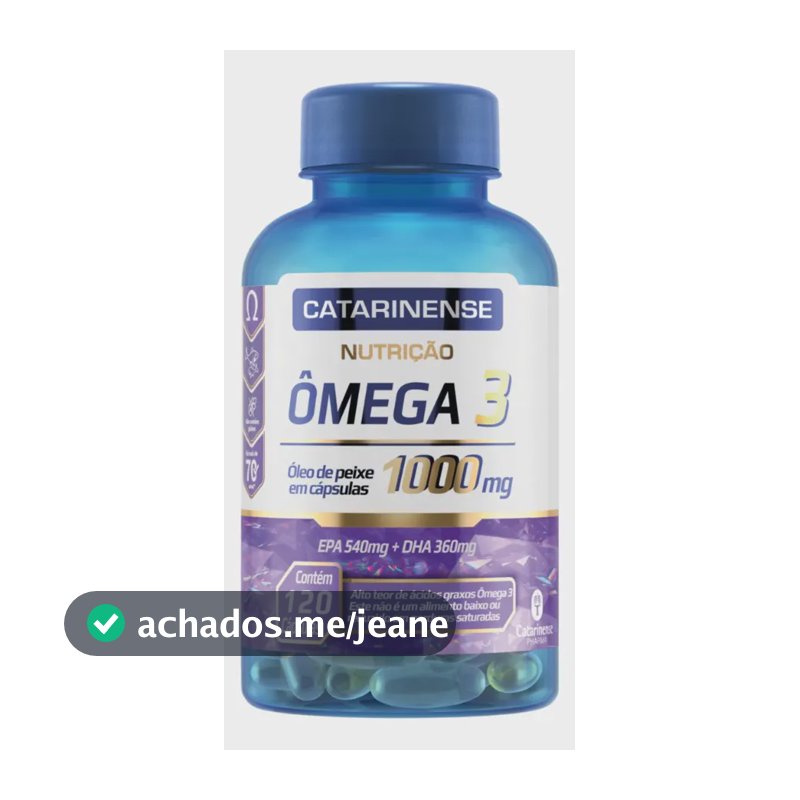 Ômega 3 1000mg 120 Caps 100% Original - Catarinense Pharma Sem Sabor