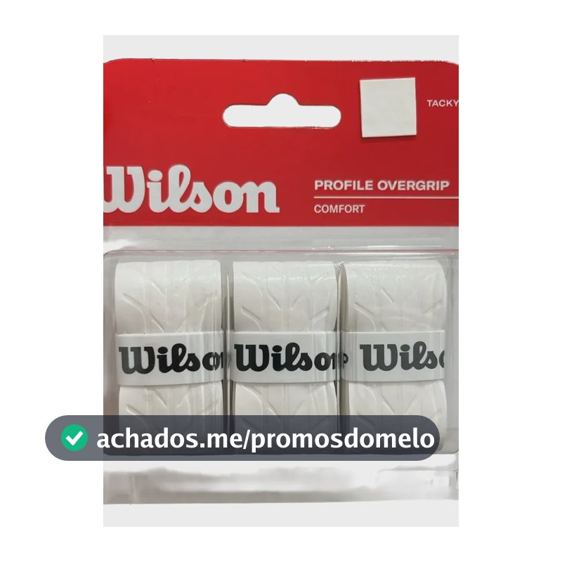 Overgrip Wilson Profile Comfort - 3 Unidades Cor Branco Branco
