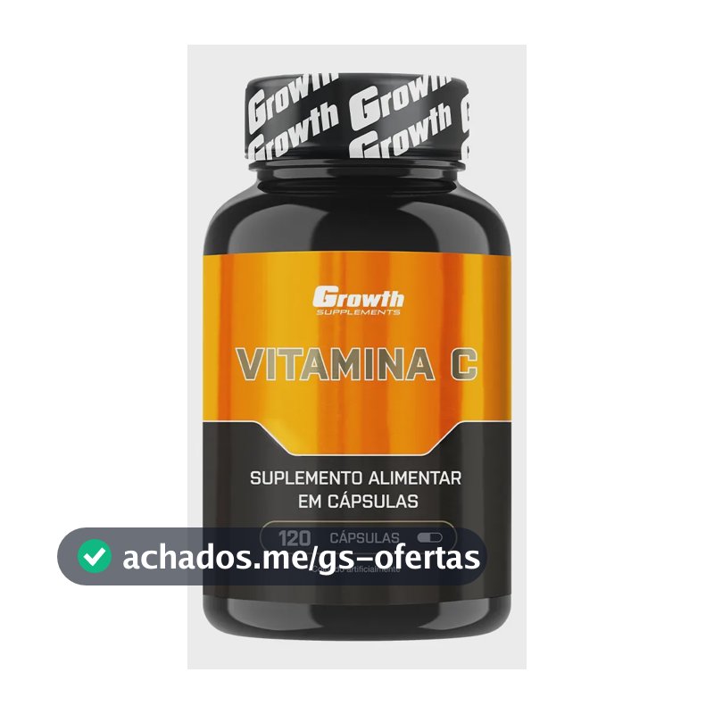 Vitamina C 120 Cápsulas Growth Supplements Natural