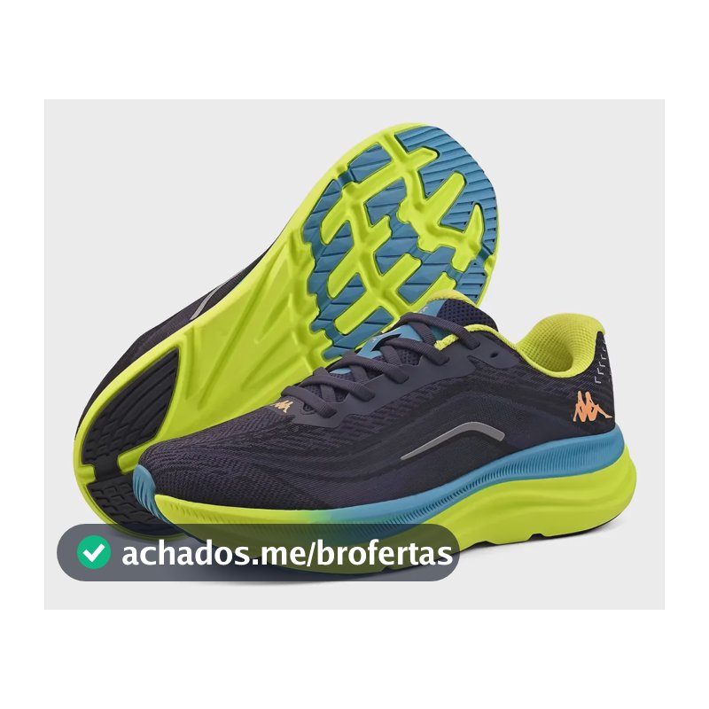 Tênis Kappa Kontroll 2.0 Masculino Feminino Corrida Academia Marinho-verde 42