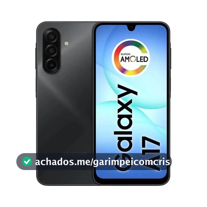 Celular Samsung Galaxy A17 Com Ia, 256gb, 8gb Ram, Câm De 50mp, Tela De 6.7 , Nfc, Ip54 - Preto 4G