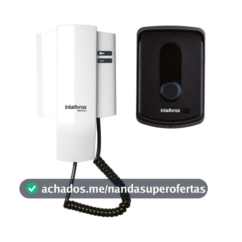 Porteiro Residencial Ipr 8010 Preto/Branco Intelbras