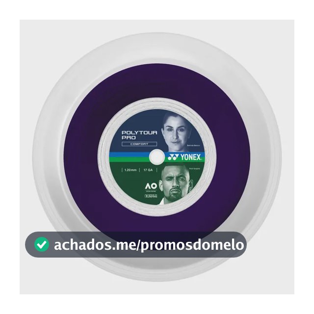 Corda Yonex Poly Tour Pro 1.20mm Roxo - Rolo 200 Metros 1.2 Mm Roxo