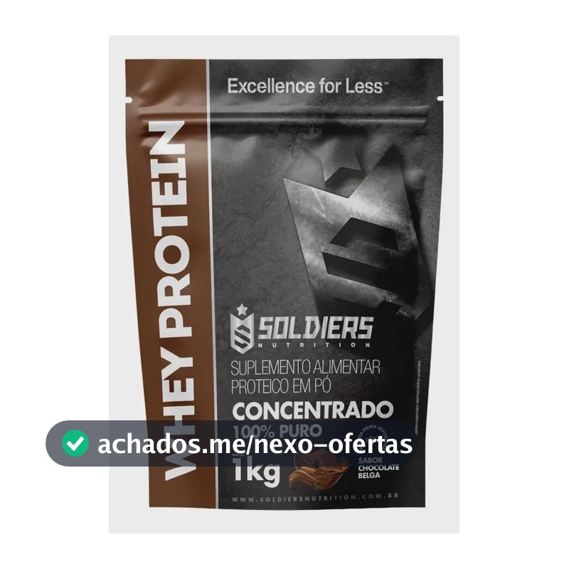 Proteína Soldiers Nutrition Suplementação Whey Protein em pó sabor Chocolate x 1kg