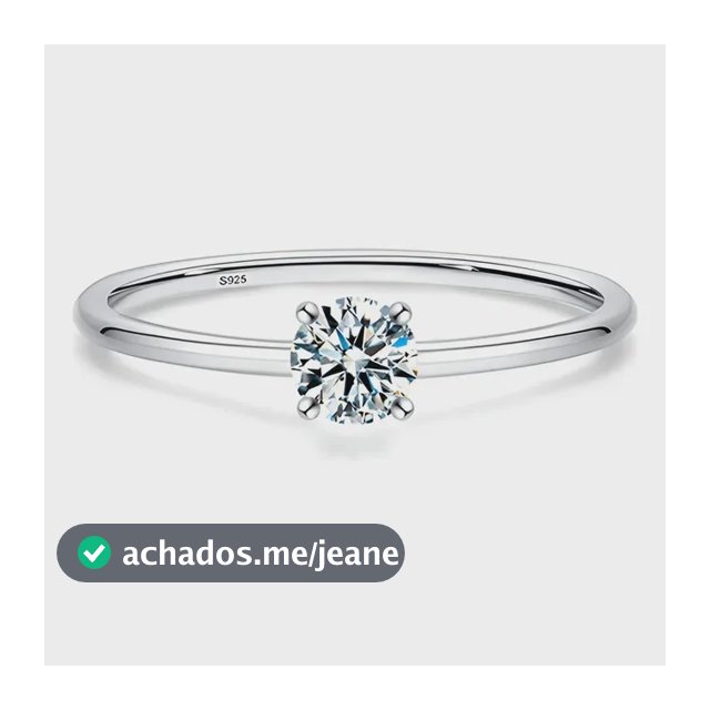 Anel Moissanite 4mm 30 Pontos Em Prata 925 Com Certificado
