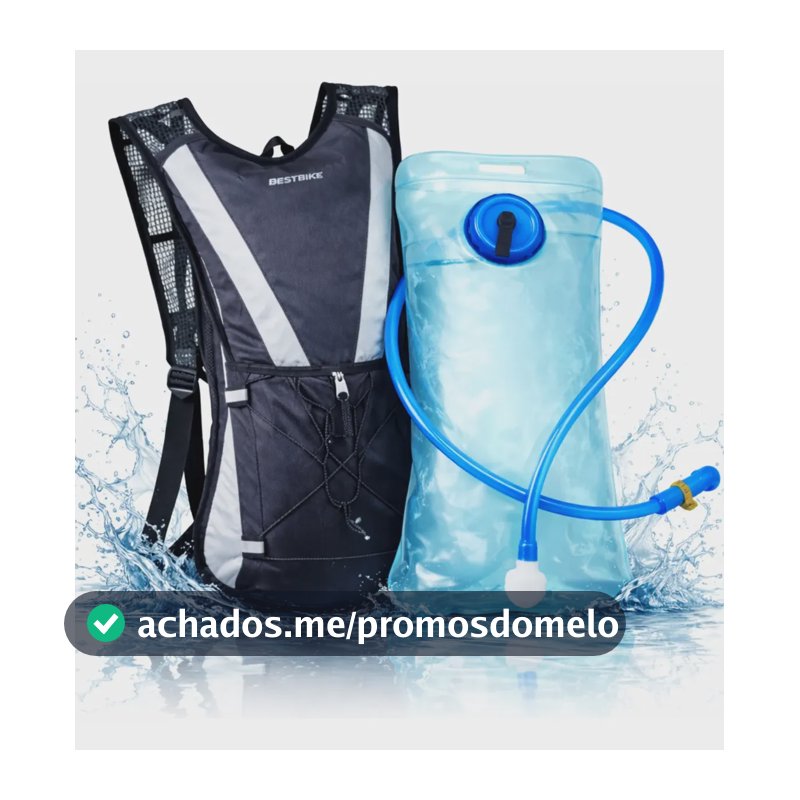 Mochila De Hidratação Bolsa De Agua Térmica 2 Litros Com Refil Incluso Bike Ciclismo Corrida Trilha Acampamento Com Válvula De Segurança Marca Bestbike