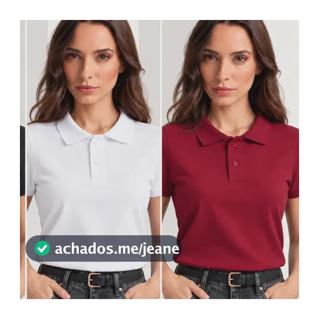 Kit 3 Camisas Polo Social Feminina .mm Algodão Manguinha