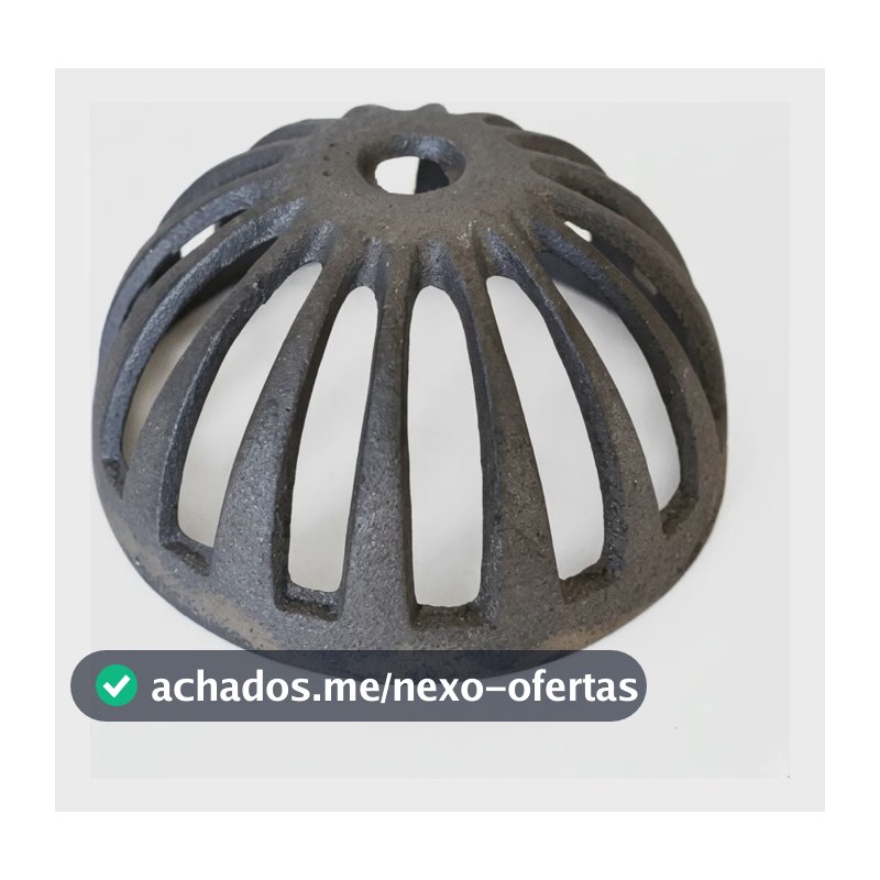 Ralo Grelha Abacaxi Ferro Fundido 100mm Semiesférico