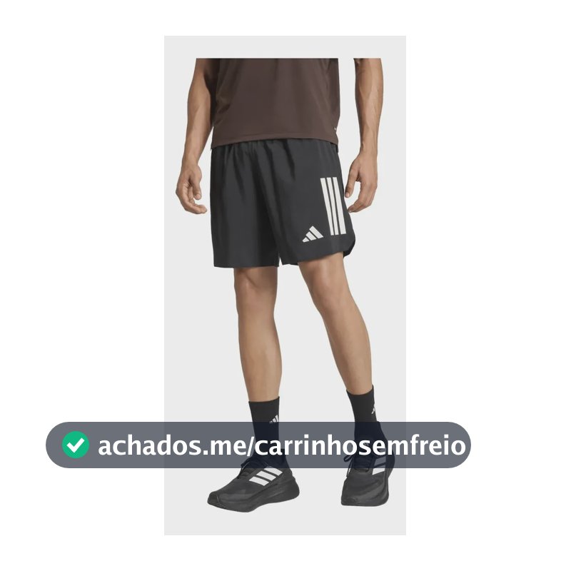 Shorts Masculino Run Adi365 Iconic adidas Preto Liso G