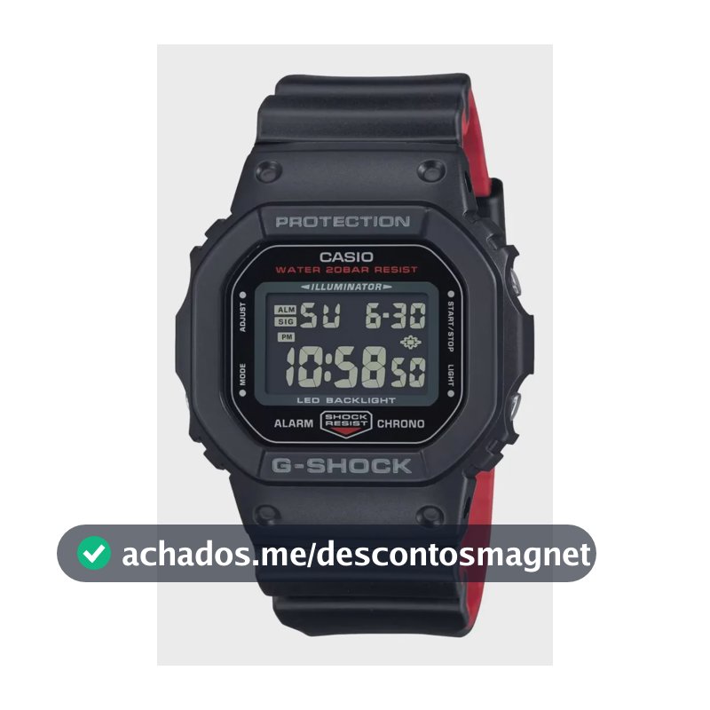 Relógio Casio G-shock Masculino Digital Dw-5600uhr-1dr