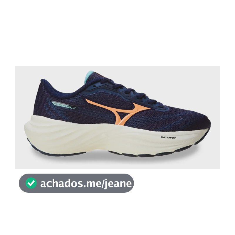 Tênis Feminino Goya 3 Mizuno Marinho/papaia Liso 35 Br