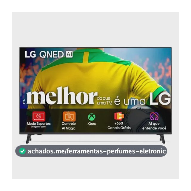 Smart TV 4K 50" LG QNED73 Portal de Games Processador AI α7 Ger8 4K Super Upscaling Google Cast Integrado Controle AI Magic WebOS 25 Modo Esportes Alerta de Esportes