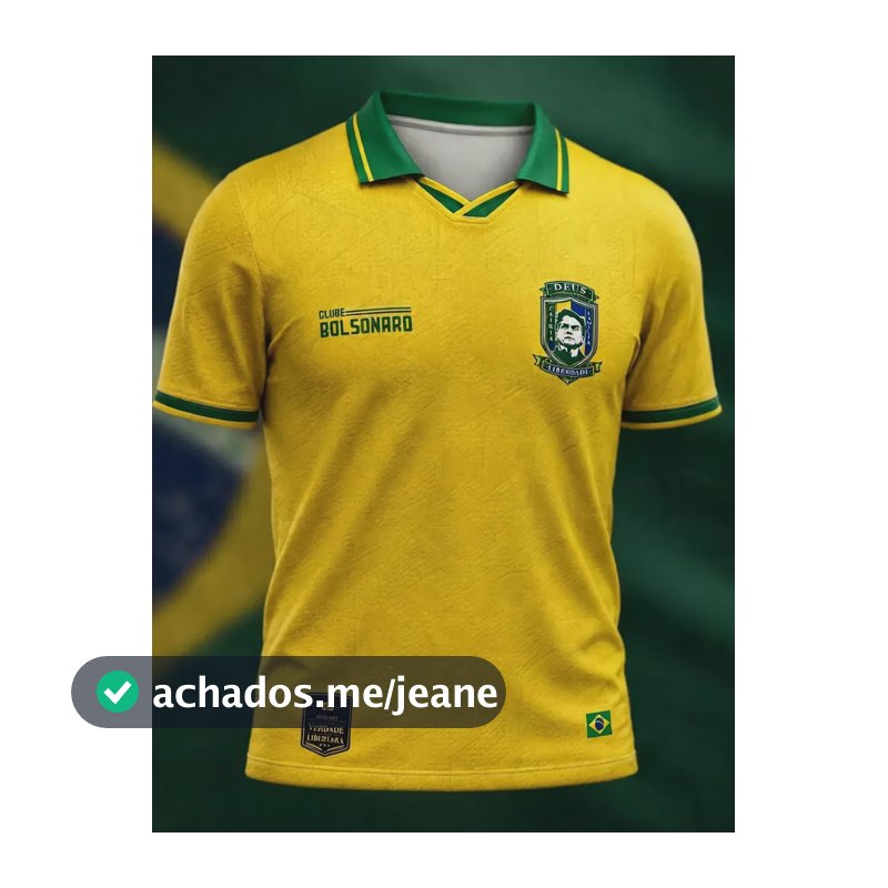Camisa Polo Masculina Amarela Brasil Patriota Bolsonaro 2026 Amarelo Clube Bolsonaro Brasil Patriota Gg