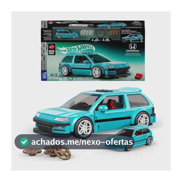 Blocos De Montar Mattel Brick Shopbrick Shop Speed Honda 248 Peças Em Caixa