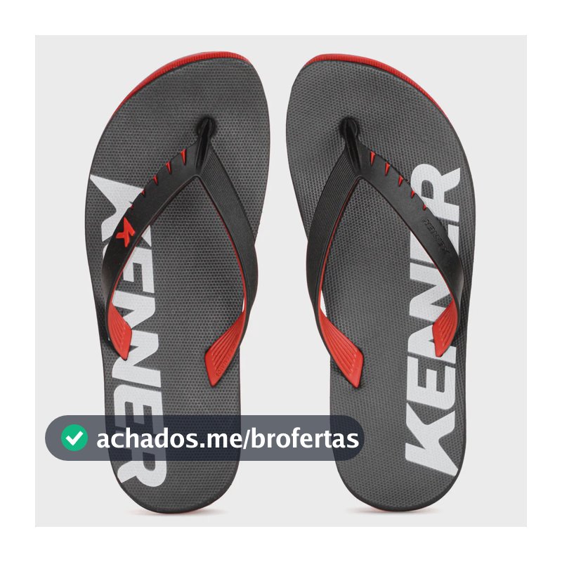 Chinelo Kenner Gel Praia Confortável Impermeável Tratorado Preto 40 Br