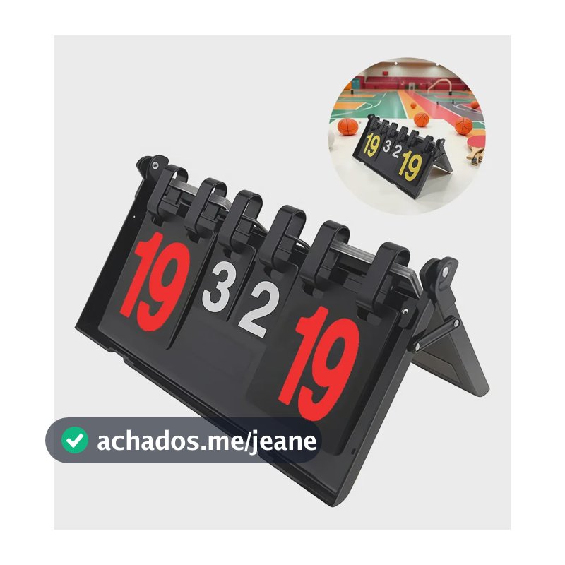 Placar Mesa Marcador Contador Pontos Manual Vários Esportes Preto