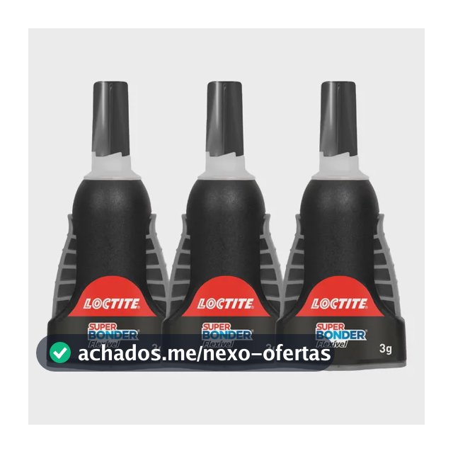 Kit 3 Cola Super Bonder Flexível Gel Controle 3g Loctite Cor Incolor