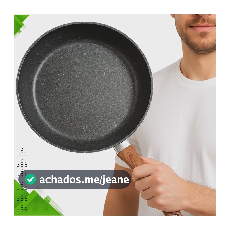 Frigideira De Indução Cerâmica 28cm Compacta Antiaderente Preto