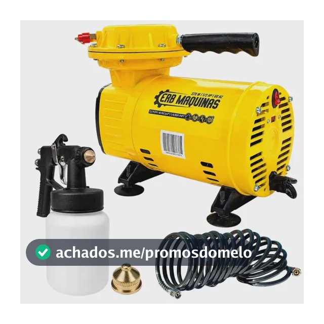 Compressor De Ar Direto Tufão 370w Bivolt + Pistola E Mangueira Erb Maquinas