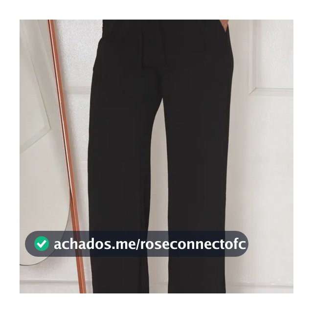 Calça Pantalona Wide Leg Duna Elastico Na Cintura/gestante