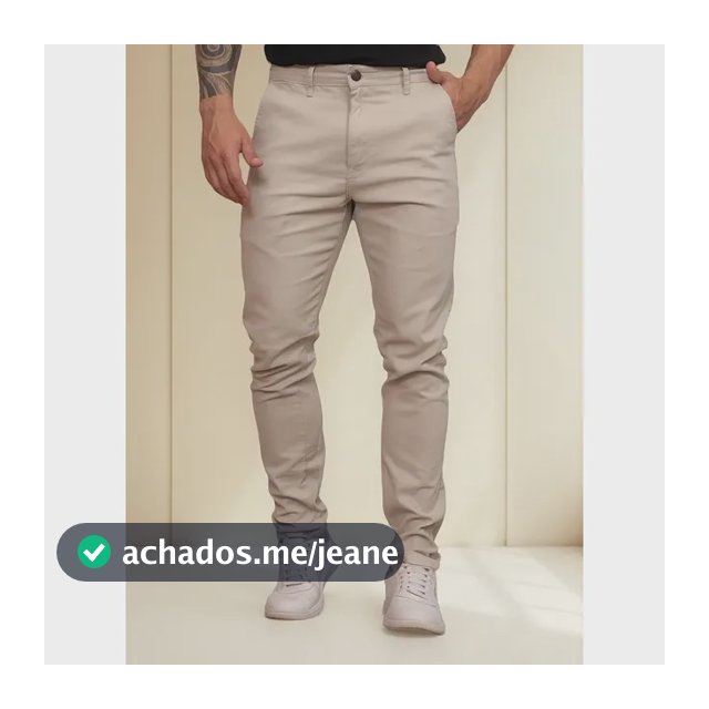 Calça Sarja Masculina Tradicional Lycra Bolso Embutido