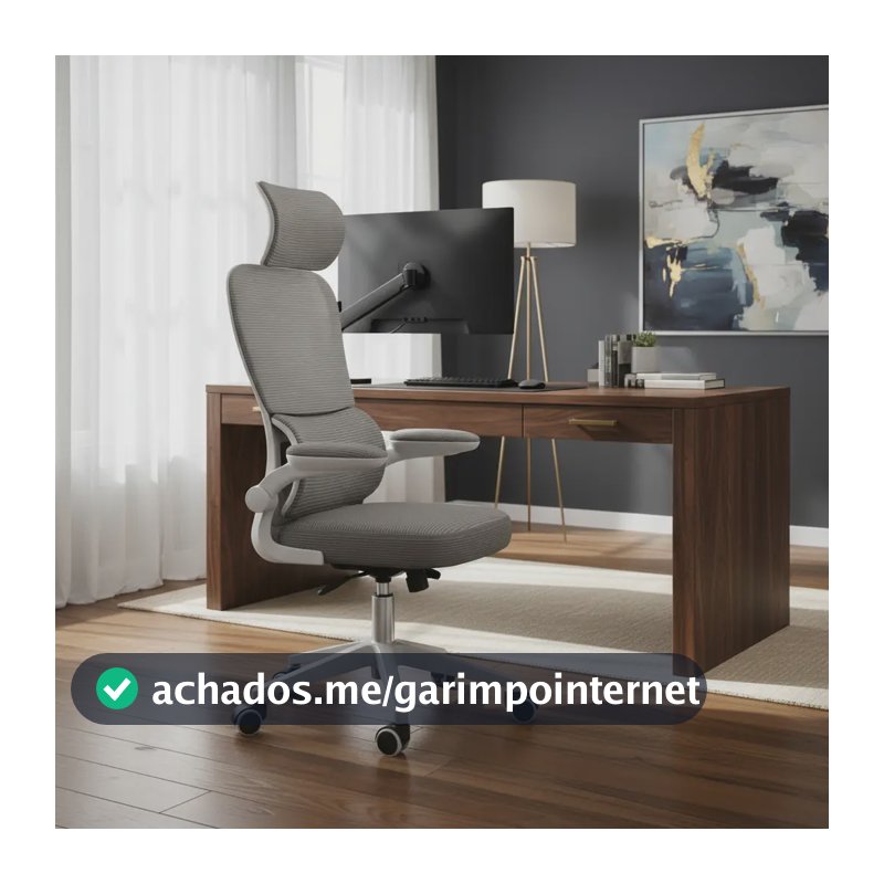 Cadeira Escritório Ergonômica Genebra G500 NR-17 Luvinco Cor Cinza Com Suporte Lombar Estofado Mesh