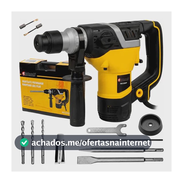 Martelete Rompedor Furadeira Profissional Sds Plus 2400w Cor Amarelo Frequência 60hz