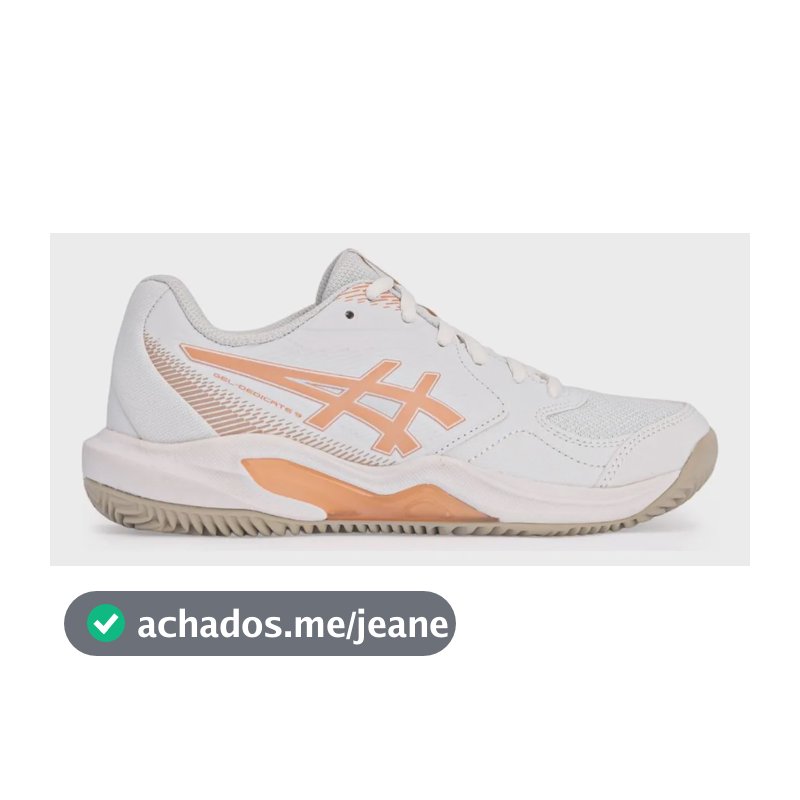 Tênis Asics Gel Dedicate 9 Clay Saibro - Branco E Salmão Branco 37